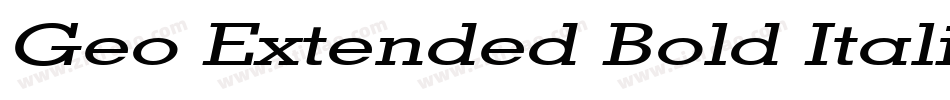 Geo Extended Bold Italic字体转换